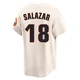 Youth Cesar Salazar Houston Astros ＃18 Cream Limited - Throwback Cooperstown Collection Jersey