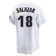 Youth Cesar Salazar Houston Astros ＃18 White Limited - Throwback Cooperstown Collection Jersey