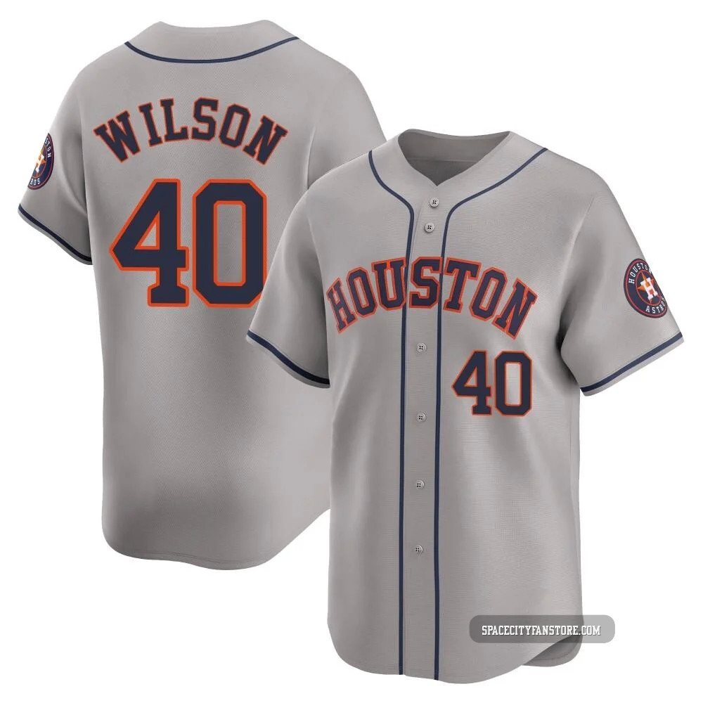 Youth Don Wilson Houston Astros ＃40 Gray Limited - Away Jersey