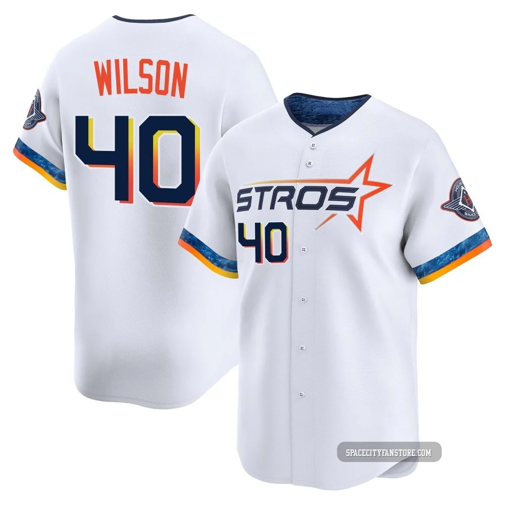 Youth Don Wilson Houston Astros ＃40 White Limited - 2025 City Connect Jersey
