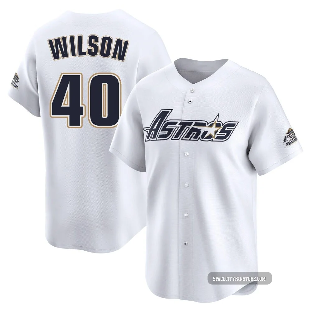 Youth Don Wilson Houston Astros ＃40 White Limited - Throwback Cooperstown Collection Jersey