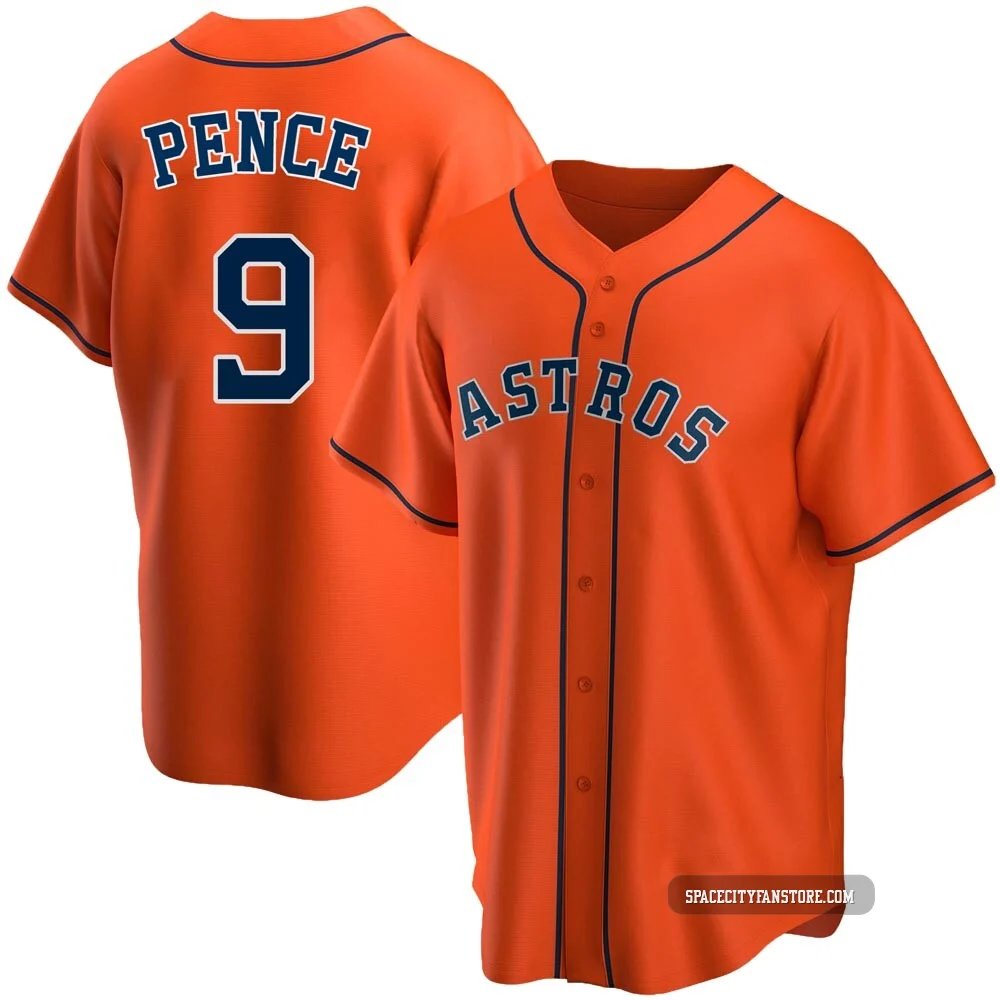 Youth Hunter Pence Houston Astros ＃9 Orange Replica - Alternate Jersey