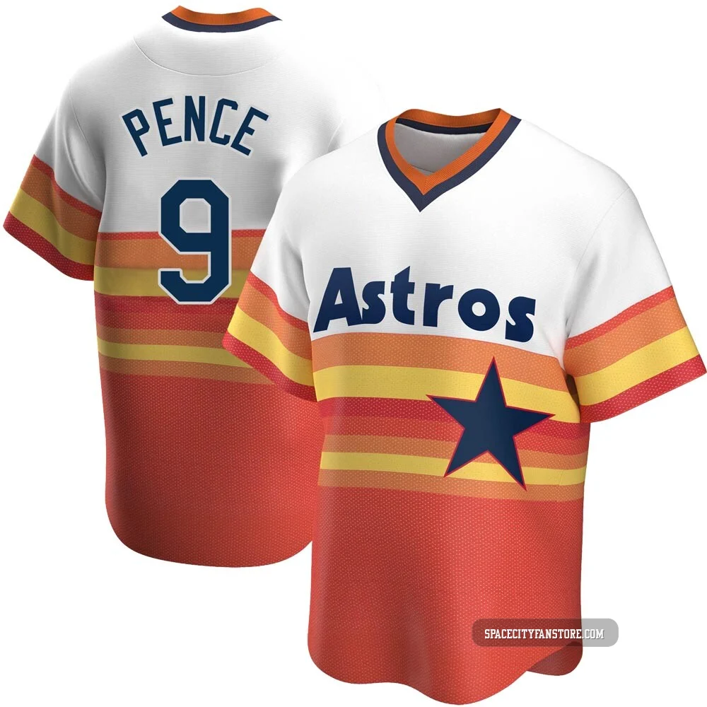 Youth Hunter Pence Houston Astros ＃9 White Replica - Home Cooperstown Collection Jersey
