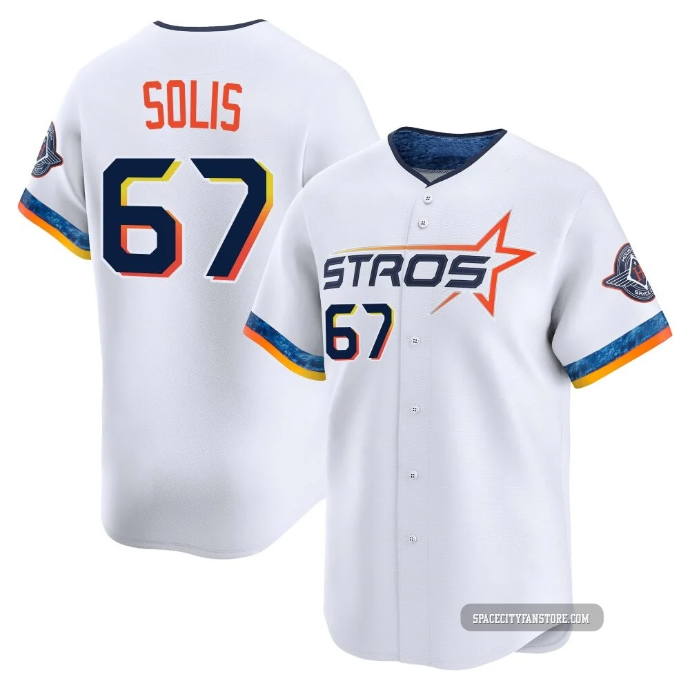 Youth Jairo Solis Houston Astros ＃67 White Limited - 2025 City Connect Jersey
