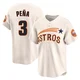 Youth Jeremy Pena Houston Astros ＃3 Cream Limited - Throwback Cooperstown Collection Jersey