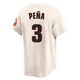 Youth Jeremy Pena Houston Astros ＃3 Cream Limited - Throwback Cooperstown Collection Jersey