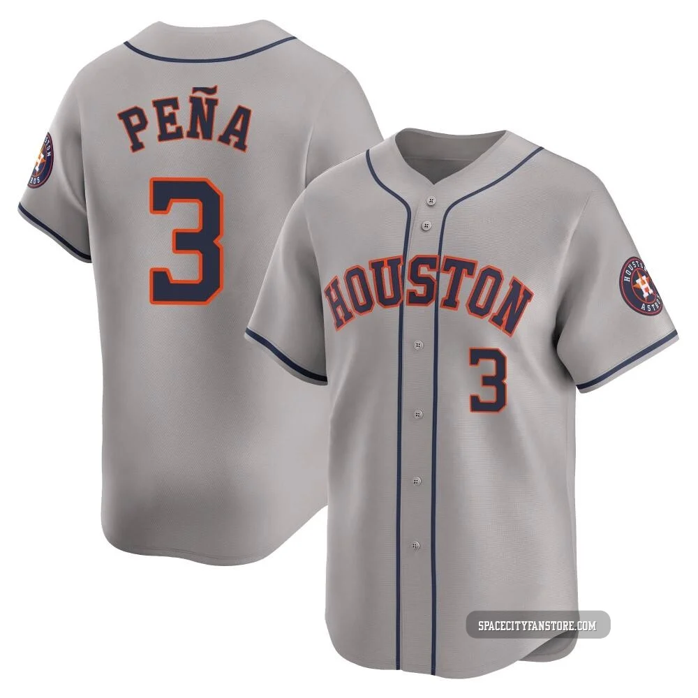 Youth Jeremy Pena Houston Astros ＃3 Gray Limited - Away Jersey