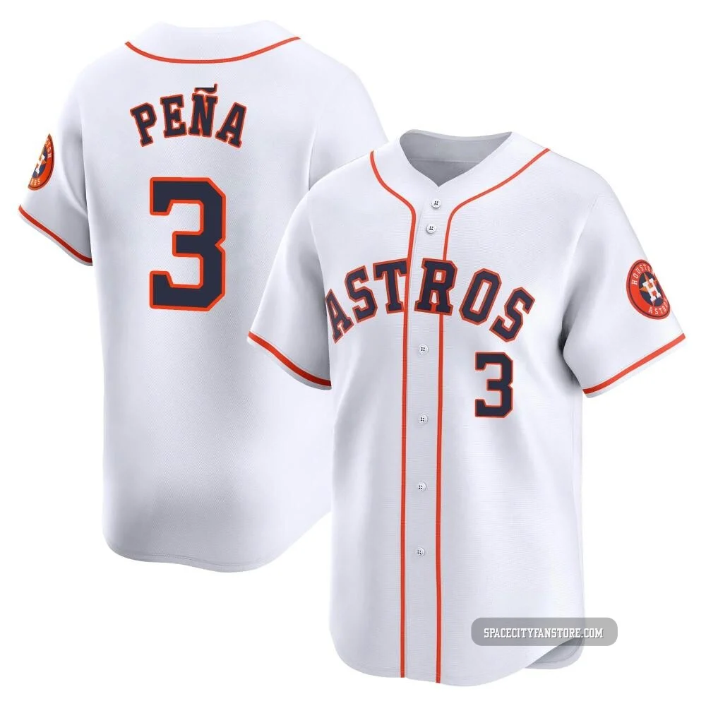 Youth Jeremy Pena Houston Astros ＃3 White Limited - Home Jersey