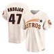 Youth Joaquin Andujar Houston Astros ＃47 Cream Limited - Throwback Cooperstown Collection Jersey