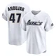 Youth Joaquin Andujar Houston Astros ＃47 White Limited - Throwback Cooperstown Collection Jersey