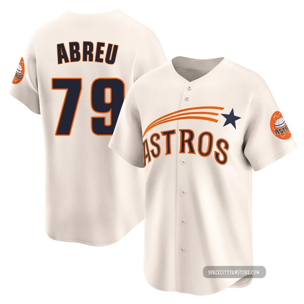 Youth Jose Abreu Houston Astros ＃79 Cream Limited - Throwback Cooperstown Collection Jersey