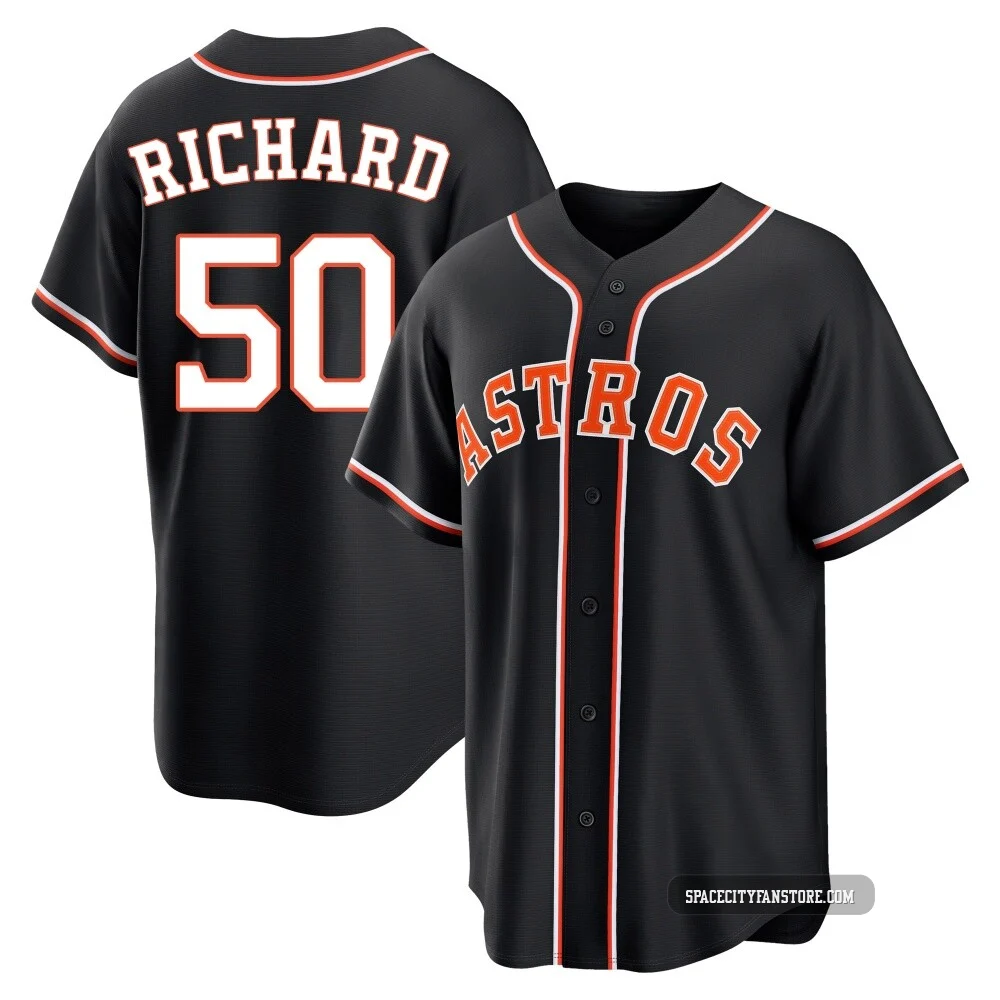 Youth J.R. Richard Houston Astros ＃50 Black Replica - Fashion Out Jersey