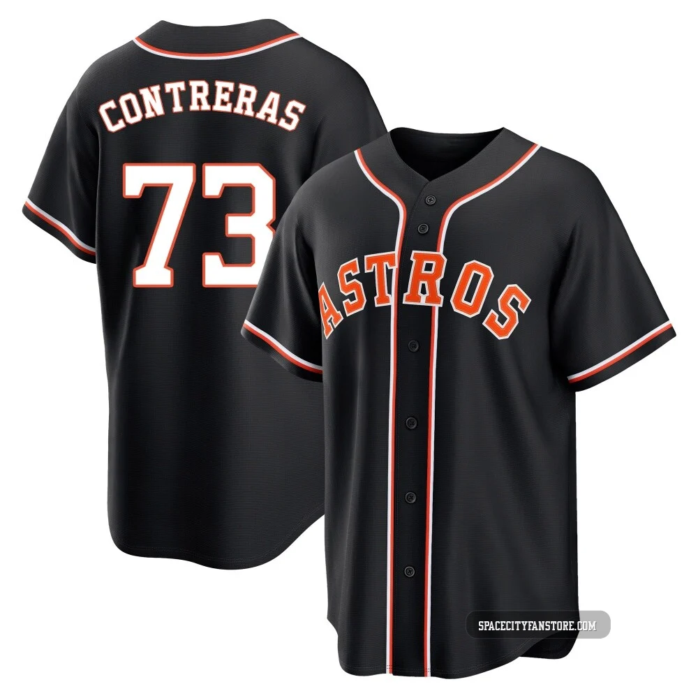 Youth Luis Contreras Houston Astros ＃73 Black Replica - Fashion Out Jersey