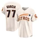 Youth Luis Garcia Houston Astros ＃77 Cream Limited - Throwback Cooperstown Collection Jersey