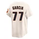Youth Luis Garcia Houston Astros ＃77 Cream Limited - Throwback Cooperstown Collection Jersey