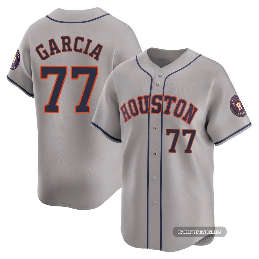 Youth Luis Garcia Houston Astros ＃77 Gray Limited - Away Jersey