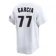 Youth Luis Garcia Houston Astros ＃77 White Limited - Throwback Cooperstown Collection Jersey