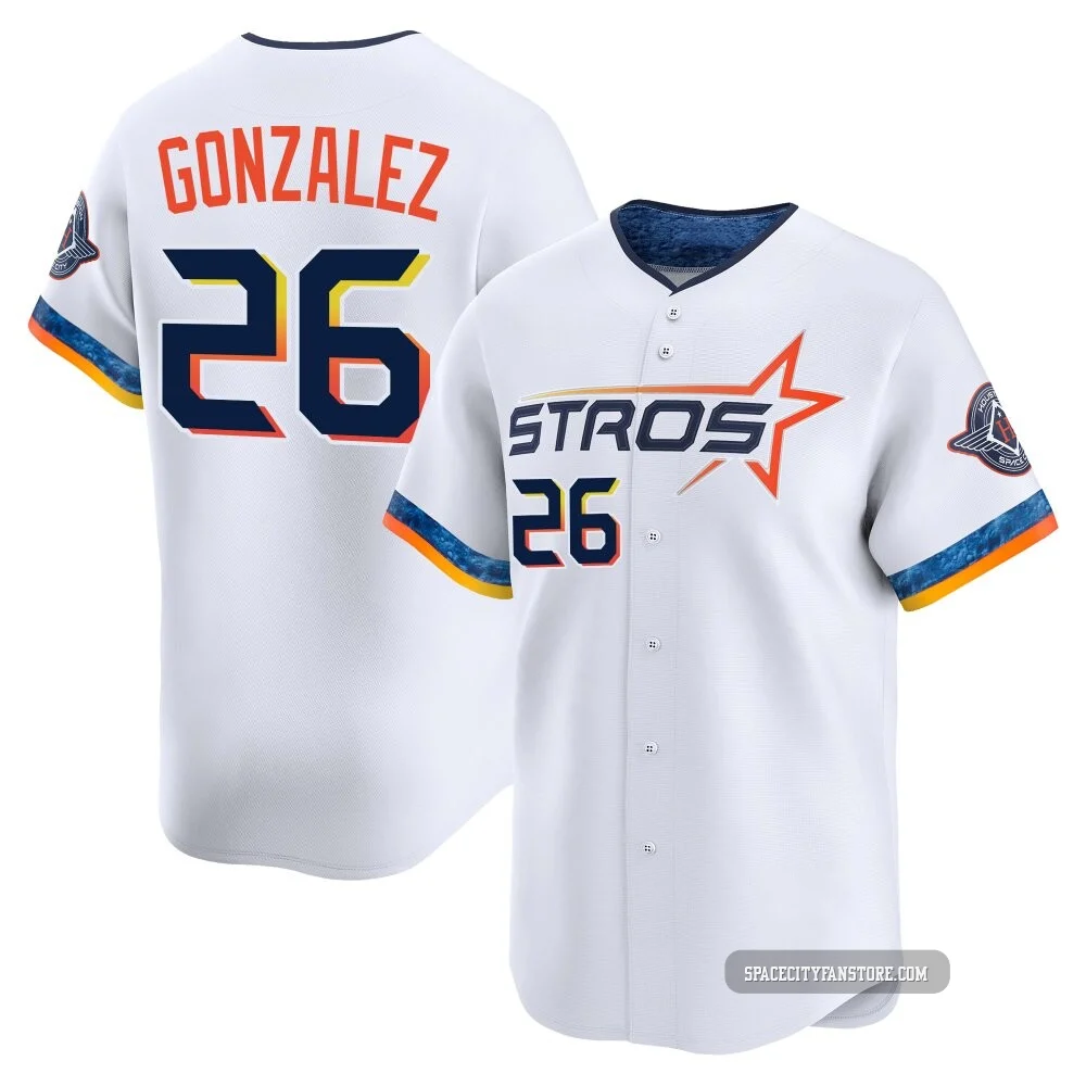 Youth Luis Gonzalez Houston Astros ＃26 White Limited - 2025 City Connect Jersey