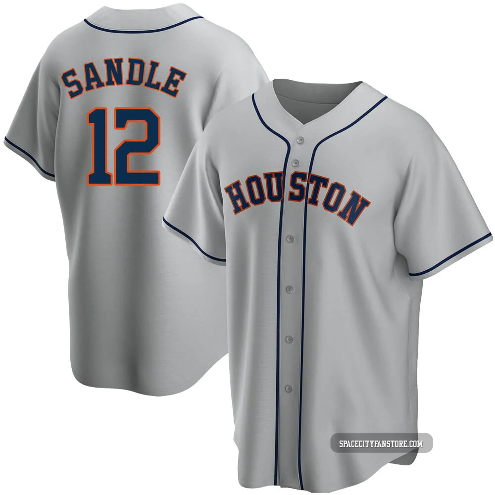 Youth Michael Sandle Houston Astros ＃12 Gray Replica - Road Jersey