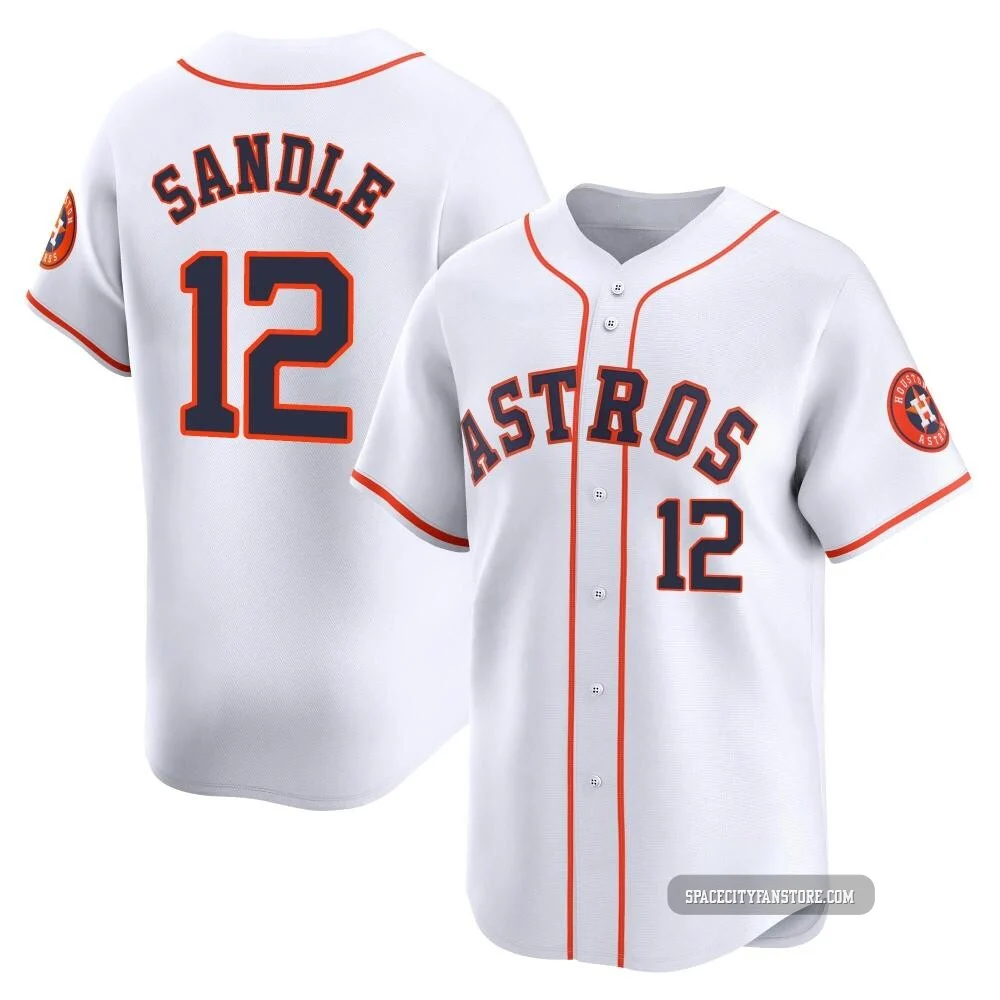 Youth Michael Sandle Houston Astros ＃12 White Limited - Home Jersey