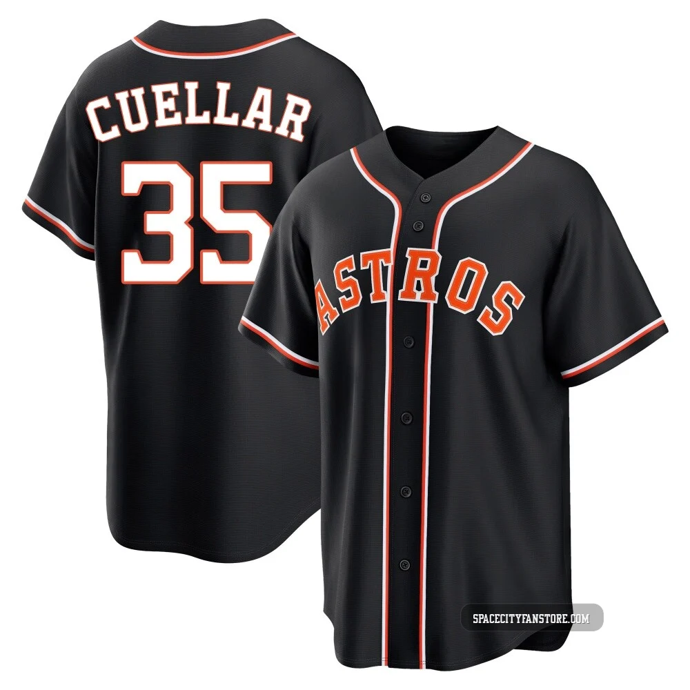 Youth Mike Cuellar Houston Astros ＃35 Black Replica - Fashion Out Jersey