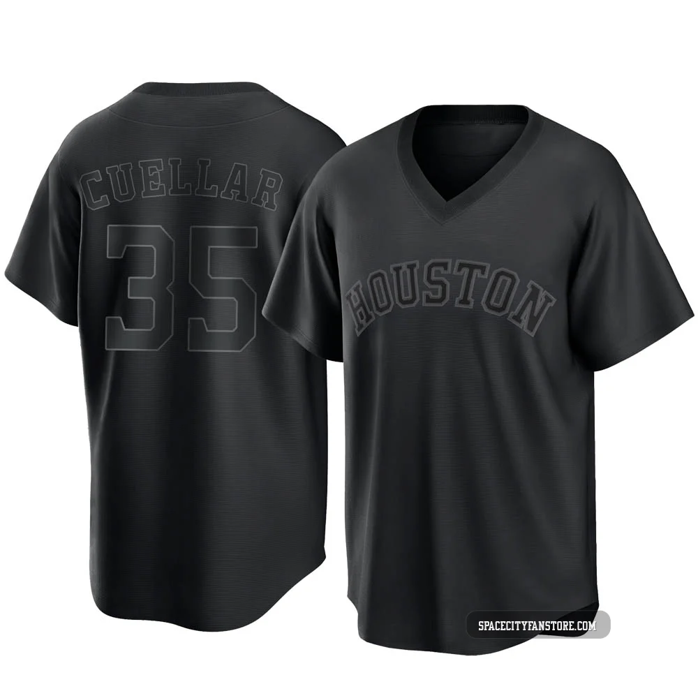 Youth Mike Cuellar Houston Astros ＃35 Black Replica - Pitch Fashion Jersey