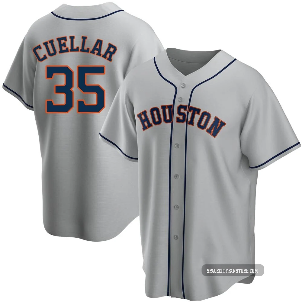 Youth Mike Cuellar Houston Astros ＃35 Gray Replica - Road Jersey