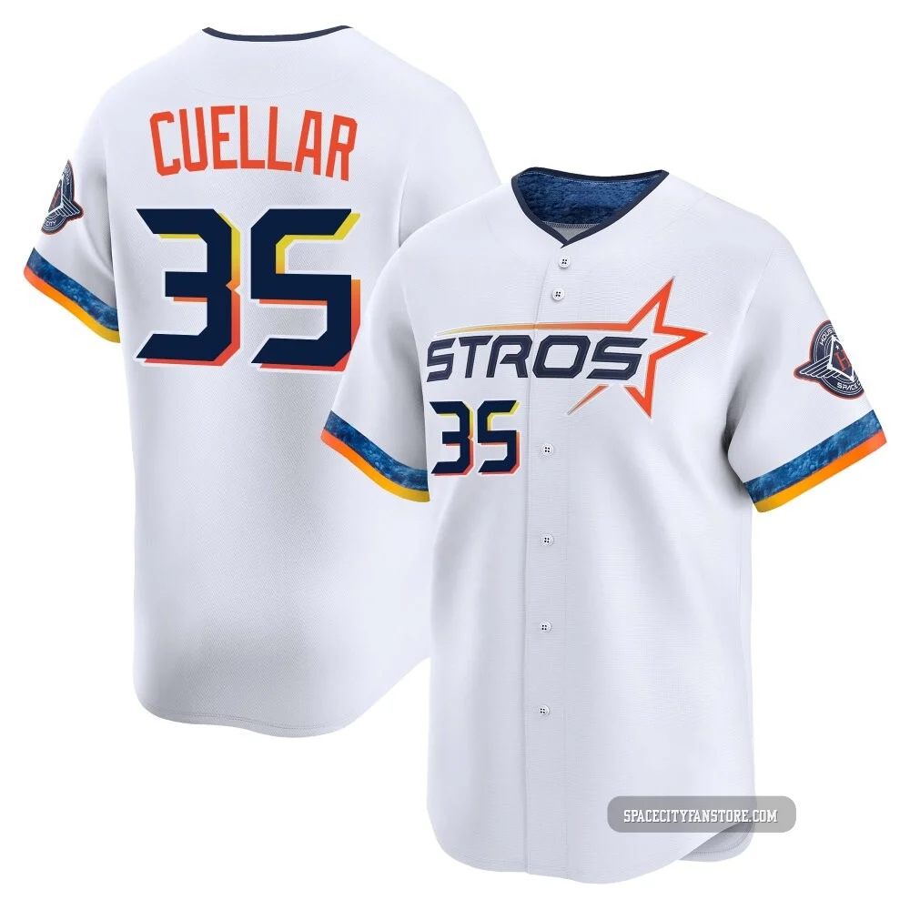 Youth Mike Cuellar Houston Astros ＃35 White Limited - 2025 City Connect Jersey
