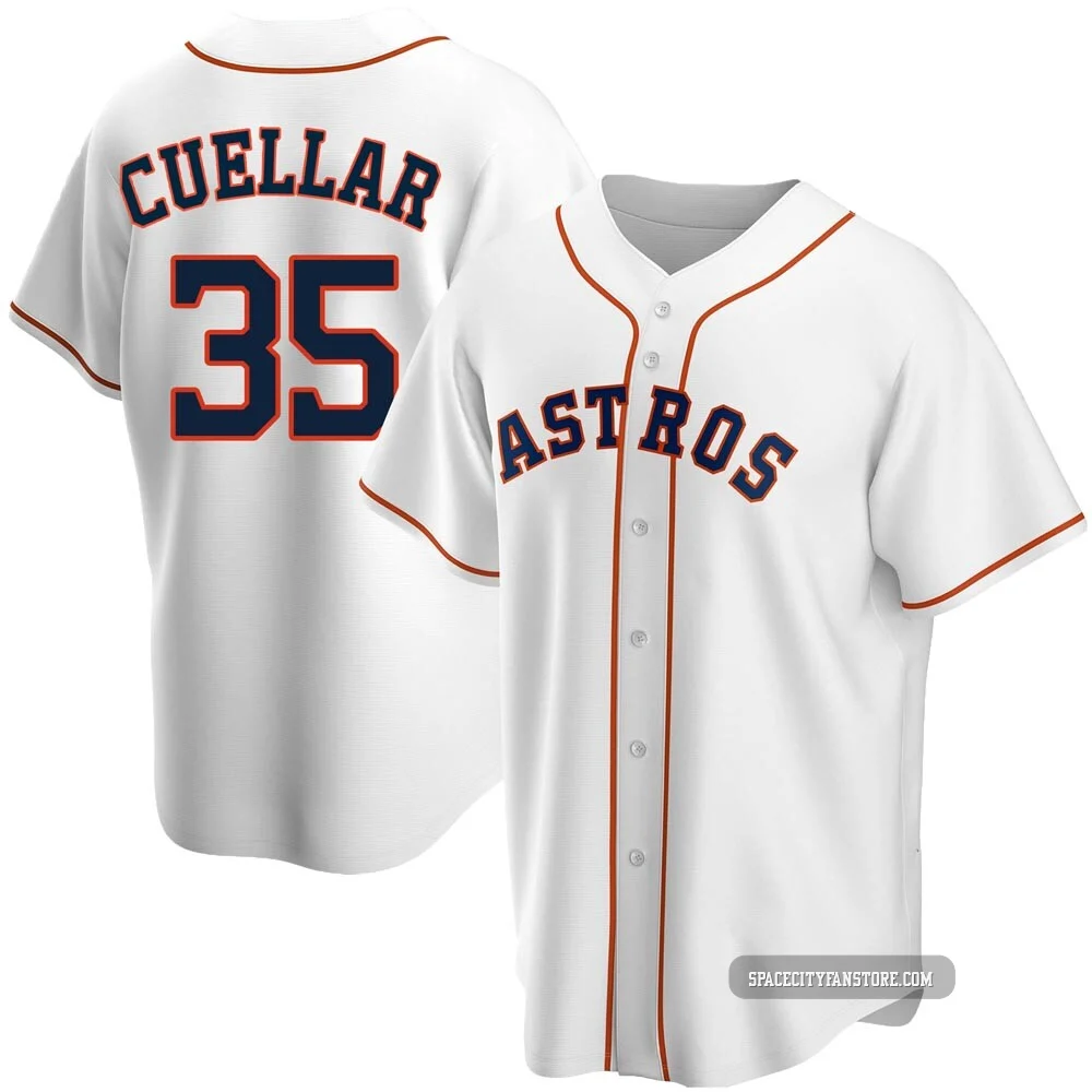Youth Mike Cuellar Houston Astros ＃35 White Replica - Home Jersey
