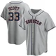 Youth Mike Scott Houston Astros ＃33 Gray Replica - Road Jersey
