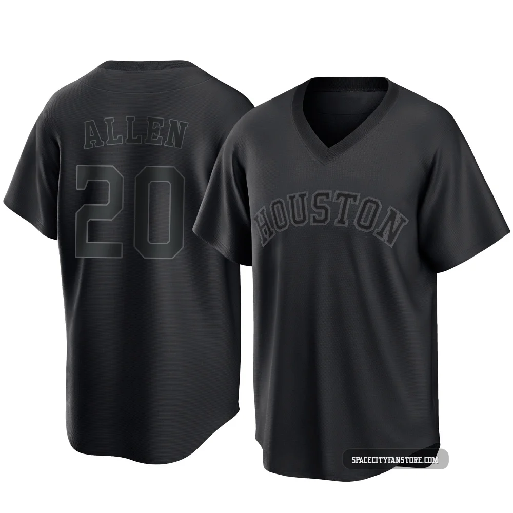 Youth Nick Allen Houston Astros ＃20 Black Replica - Pitch Fashion Jersey