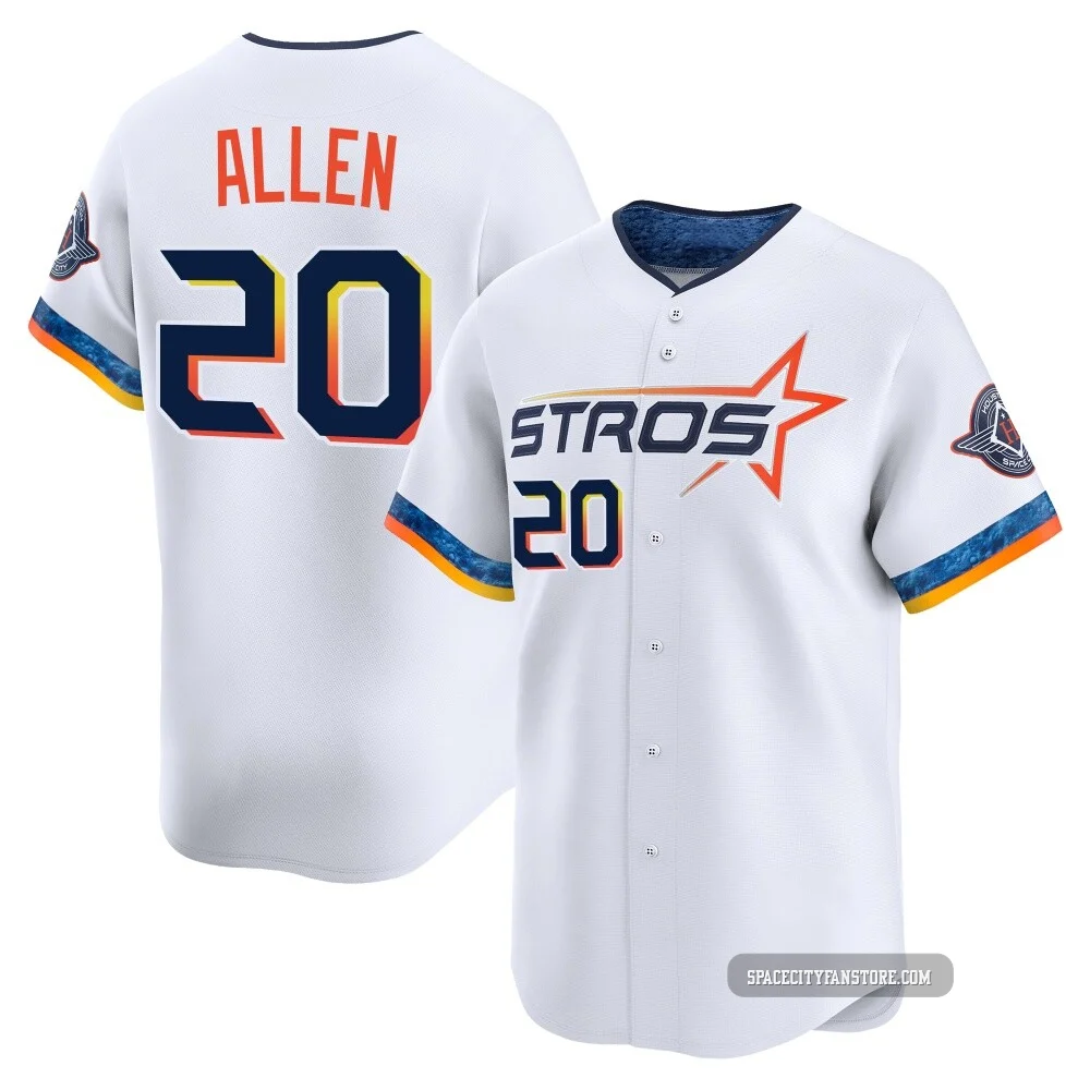 Youth Nick Allen Houston Astros ＃20 White Limited - 2025 City Connect Jersey