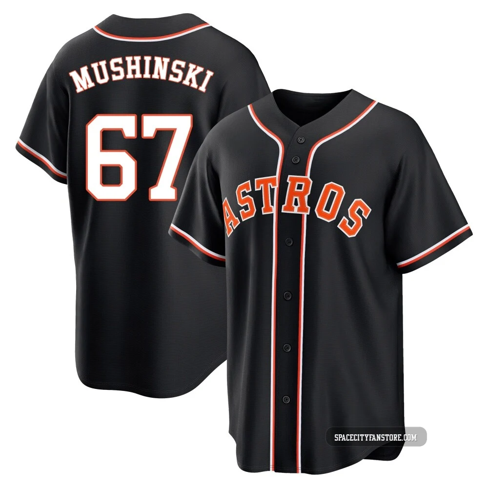 Youth Parker Mushinski Houston Astros ＃67 Black Replica - Fashion Out Jersey
