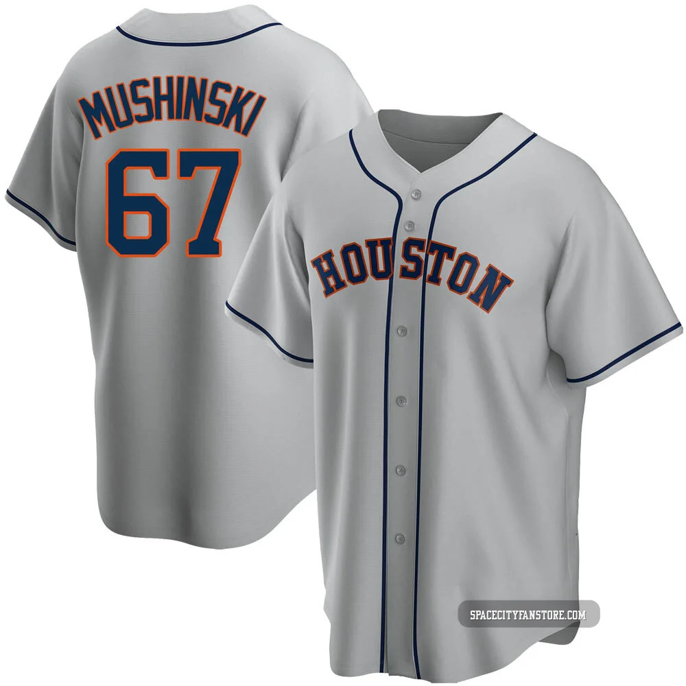 Youth Parker Mushinski Houston Astros ＃67 Gray Replica - Road Jersey