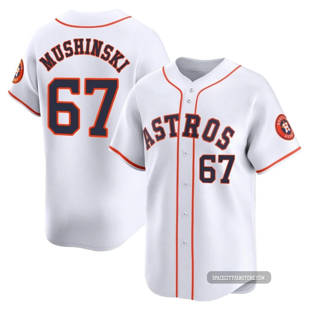 Youth Parker Mushinski Houston Astros ＃67 White Limited - Home Jersey