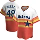 Youth Steven Okert Houston Astros ＃48 White Replica - Home Cooperstown Collection Jersey