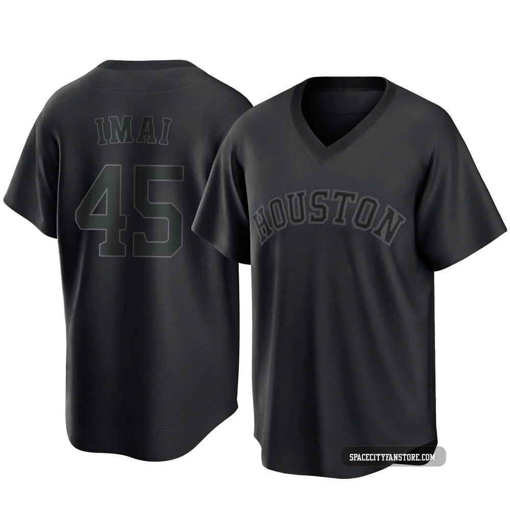 Youth Tatsuya Imai Houston Astros ＃45 Black Replica - Pitch Fashion Jersey