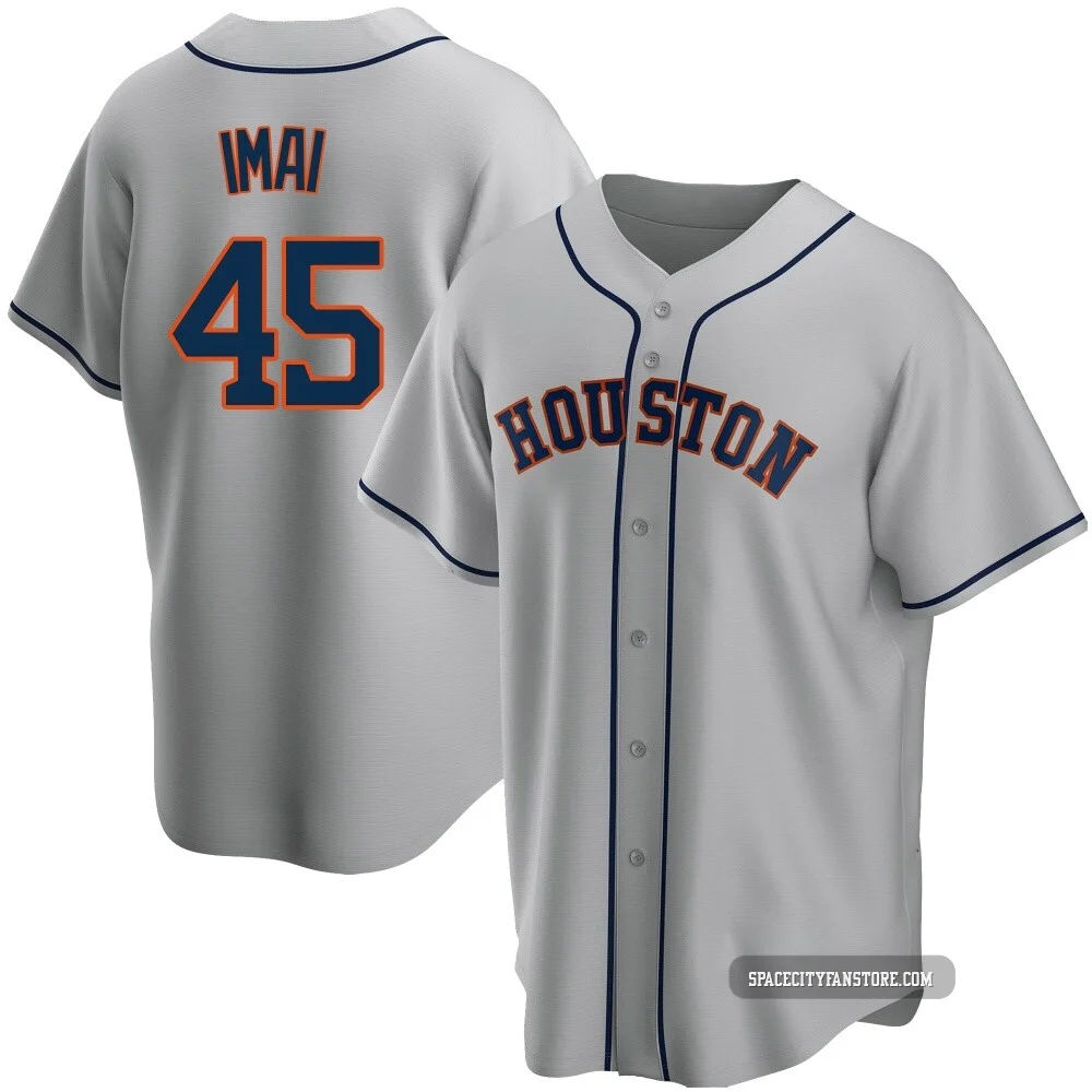 Youth Tatsuya Imai Houston Astros ＃45 Gray Replica - Road Jersey