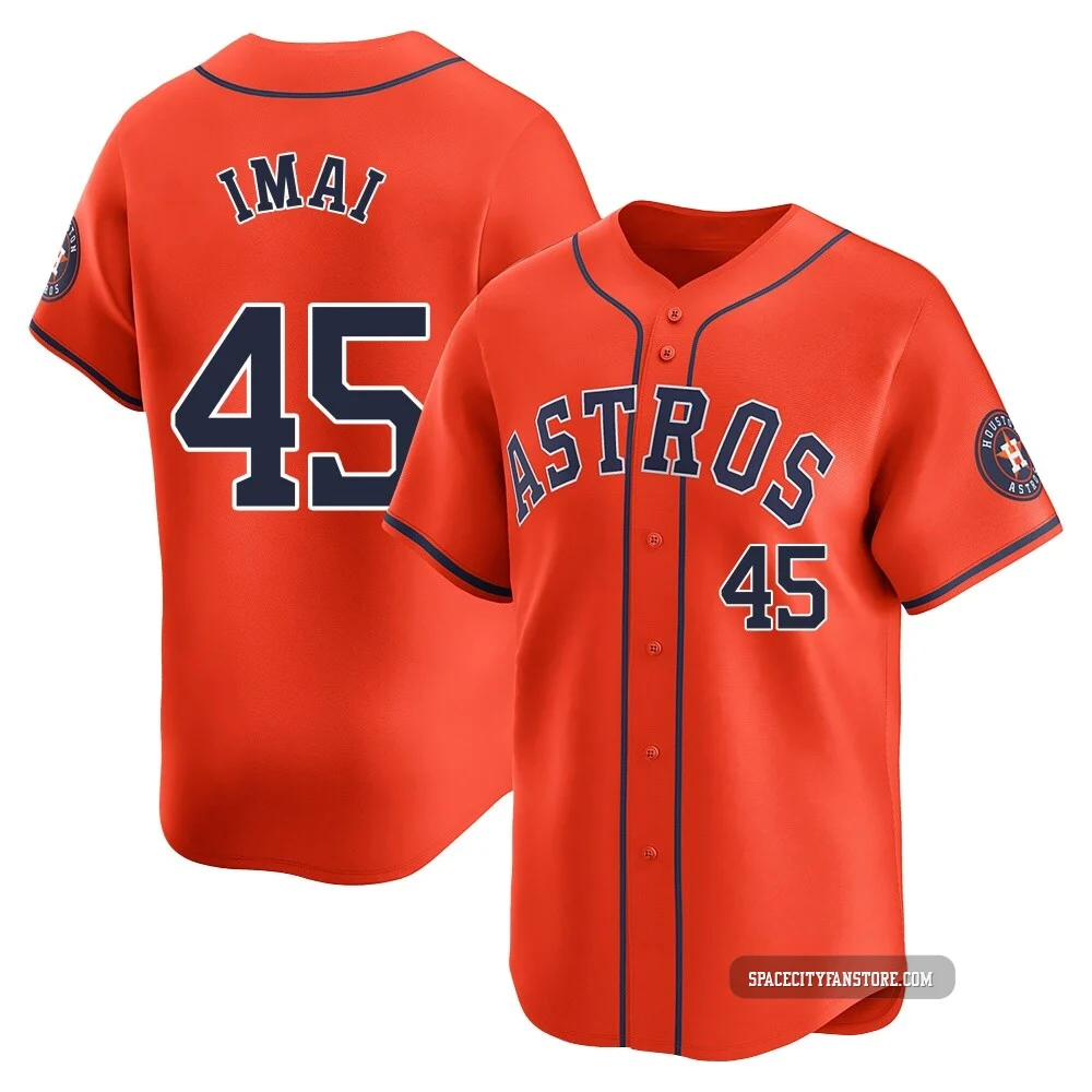 Youth Tatsuya Imai Houston Astros ＃45 Orange Limited - Alternate Jersey