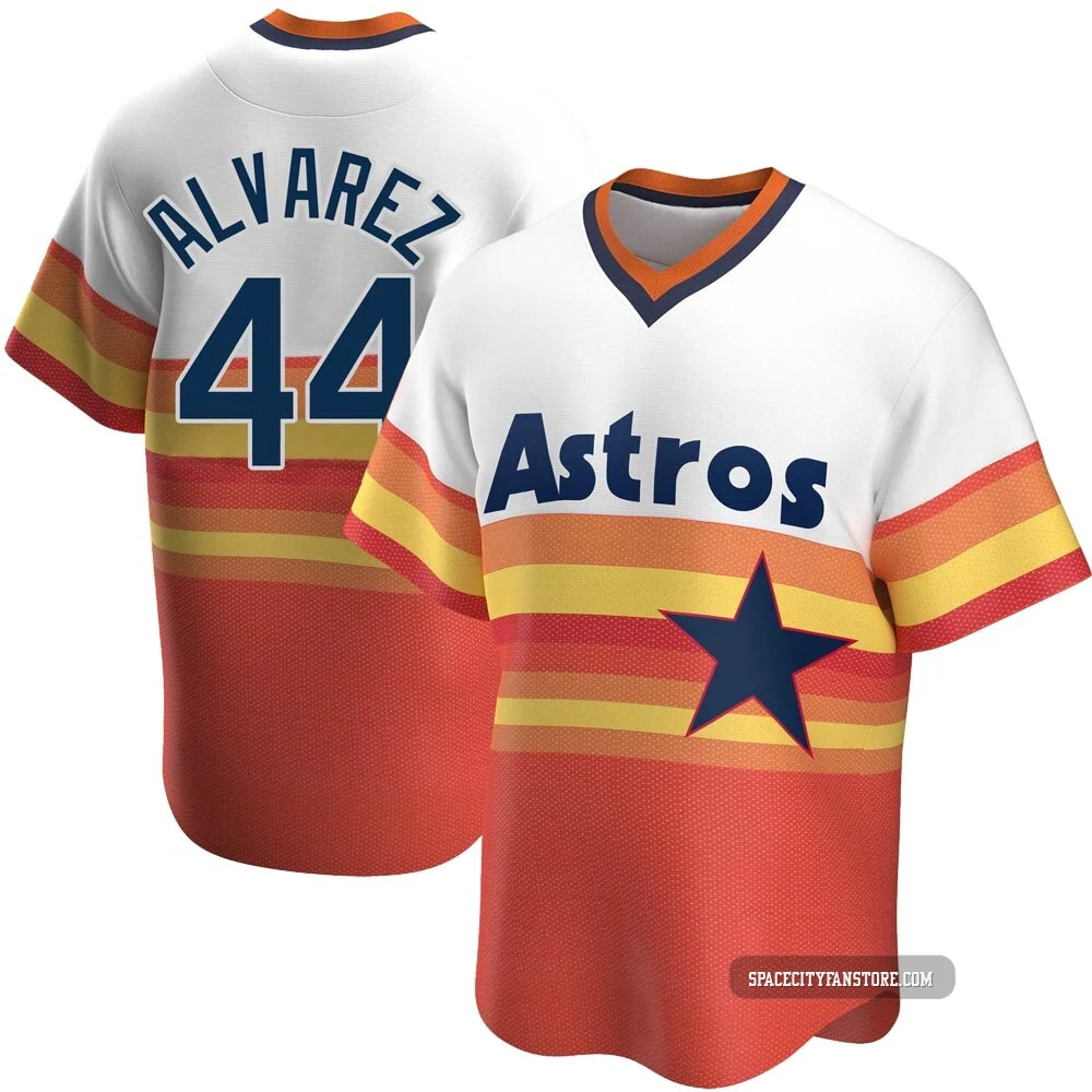 Youth Yordan Alvarez Houston Astros ＃44 White Replica - Home Cooperstown Collection Jersey