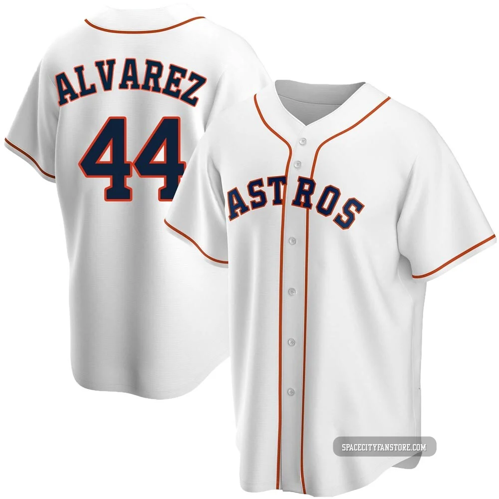 Youth Yordan Alvarez Houston Astros ＃44 White Replica - Home Jersey